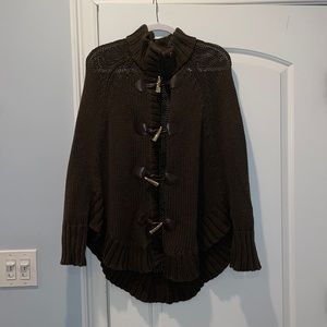 Michael Kors zip up/ hooked sweater. Turtle neck. With sleeve.